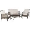 Outsunny Salon De Jardin 4 Places 4 Pièces Style Colonial Table Basse Coussins Beige Inclus Résine Tressée Marron Clair - Marron -Outsunny Soldes Magasin 30633031 1