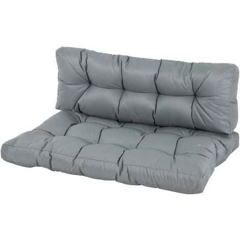Outsunny Coussins Matelas Assise Dossier Pour Banc De Jardin Balancelle Canapé 2 Places Grand Confort Dim. 120L X 80l X 12H Cm Polyester Gris - Gris 3 Outsunny Coussins Matelas Assise Dossier Pour Banc De Jardin Balancelle Canapé 2 Places Grand Confort Dim. 120L X 80l X 12H Cm Polyester Gris - Gris