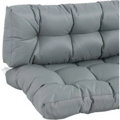 Outsunny Coussins Matelas Assise Dossier Pour Banc De Jardin Balancelle Canapé 2 Places Grand Confort Dim. 120L X 80l X 12H Cm Polyester Gris - Gris 10 Outsunny Coussins Matelas Assise Dossier Pour Banc De Jardin Balancelle Canapé 2 Places Grand Confort Dim. 120L X 80l X 12H Cm Polyester Gris - Gris -Outsunny Soldes Magasin 30811853 4