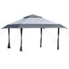 Outsunny Tonnelle Barnum De Jardin Pop-up Pliant 3,96L X 3,96l X 2,68H M Acier Polyester Sac Transport à Roulettes Gris