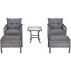 Outsunny Lot De 2 Fauteuils De Jardin Grand Confort Repose-pied Table Basse Résine Tressée Et Filaire Imitation Rotin Coussins Gris - Gris 1 Outsunny Lot De 2 Fauteuils De Jardin Grand Confort Repose-pied Table Basse Résine Tressée Et Filaire Imitation Rotin Coussins Gris - Gris -Outsunny Soldes Magasin 31450288 1