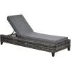 Outsunny Bain De Soleil Transat Grand Confort Matelas Inclinaison Réglable Multipositions Résine Tressée Grise - Gris -Outsunny Soldes Magasin 31489397 1
