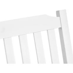 Outsunny Banc Suspendu 2 Places Dim. 117L X 69l X 60H M Assise Haut Dossier à Lattes Chaînes Suspension Incluses Bois Sapin Traité Peint Blanc - Blanc -Outsunny Soldes Magasin 31653834 4