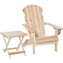 Outsunny Fauteuil De Jardin Adirondack Pliable Avec Repose-pied Et Table Basse Bois Sapin Traité Naturel 11 Outsunny Fauteuil De Jardin Adirondack Pliable Avec Repose-pied Et Table Basse Bois Sapin Traité Naturel -Outsunny Soldes Magasin 31805575 5