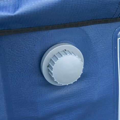 Outsunny Spa Gonflable Carré 4 Personnes Dim. 1,85L X 1,85l X 0,65H M - 100 Buses D'air Hydro-massantes - Fonctions Chauffage Filtration - Liner PVC Blanc Bleu 6 Outsunny Spa Gonflable Carré 4 Personnes Dim. 1,85L X 1,85l X 0,65H M - 100 Buses D'air Hydro-massantes - Fonctions Chauffage Filtration - Liner PVC Blanc Bleu – Image 4