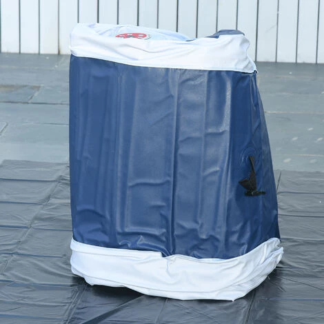 Outsunny Spa Gonflable Carré 4 Personnes Dim. 1,85L X 1,85l X 0,65H M - 100 Buses D'air Hydro-massantes - Fonctions Chauffage Filtration - Liner PVC Blanc Bleu 7 Outsunny Spa Gonflable Carré 4 Personnes Dim. 1,85L X 1,85l X 0,65H M - 100 Buses D'air Hydro-massantes - Fonctions Chauffage Filtration - Liner PVC Blanc Bleu – Image 5