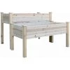 Outsunny Jardinière Sur Pieds Carré Potager 2 étages Dim. 115L X 114l X 76H Cm Inserts D'irrigation Bois Sapin Naturel - Beige -Outsunny Soldes Magasin 32126910 1
