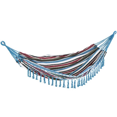 Outsunny Hamac De Voyage Portable Style Hippie Chic Toile De Hamac Dim. 3L X 1,5l M Coton Polyester Multicolore - Multicolore 3 Outsunny Hamac De Voyage Portable Style Hippie Chic Toile De Hamac Dim. 3L X 1,5l M Coton Polyester Multicolore - Multicolore