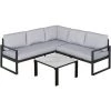 Outsunny Ensemble Salon De Jardin D'angle Design Contemporain Style Yachting 5 Places Coussins Table Basse Inclus Alu. Gris - Gris 1 Outsunny Ensemble Salon De Jardin D'angle Design Contemporain Style Yachting 5 Places Coussins Table Basse Inclus Alu. Gris - Gris -Outsunny Soldes Magasin 32126919 1