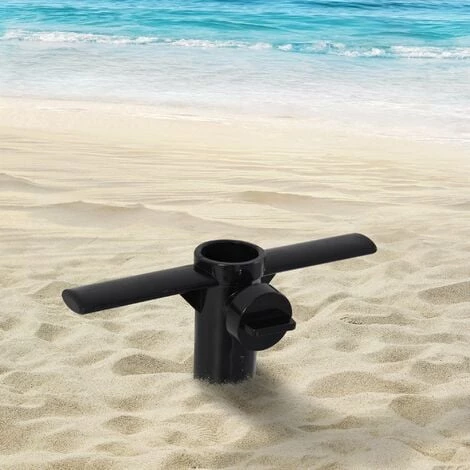 Outsunny Pied De Parasol à Planter - Pied D'ancrage à Visser Dans Le Sol - Fixation Parasol - Porte-parasol Avec Vis De Serrage - ABS Noir 4 Outsunny Pied De Parasol à Planter - Pied D'ancrage à Visser Dans Le Sol - Fixation Parasol - Porte-parasol Avec Vis De Serrage - ABS Noir – Image 2