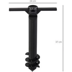 Outsunny Pied De Parasol à Planter - Pied D'ancrage à Visser Dans Le Sol - Fixation Parasol - Porte-parasol Avec Vis De Serrage - ABS Noir 9 Outsunny Pied De Parasol à Planter - Pied D'ancrage à Visser Dans Le Sol - Fixation Parasol - Porte-parasol Avec Vis De Serrage - ABS Noir -Outsunny Soldes Magasin 32126920 3