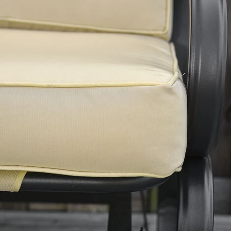 Outsunny Banc à Bascule De Jardin 2 Places Style Colonial Acier époxy Noir Coussins Beige 7 Outsunny Banc à Bascule De Jardin 2 Places Style Colonial Acier époxy Noir Coussins Beige – Image 5