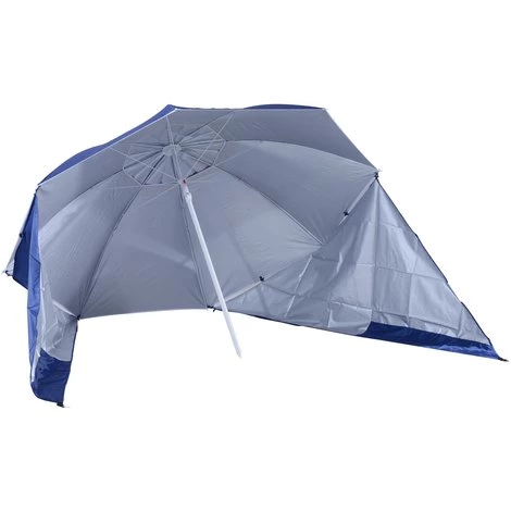 Outsunny Parasol Abri Solaire Contemporain Protection UPF 50+ Sac Transport Fourni Bleu Marine - Bleu 3 Outsunny Parasol Abri Solaire Contemporain Protection UPF 50+ Sac Transport Fourni Bleu Marine - Bleu