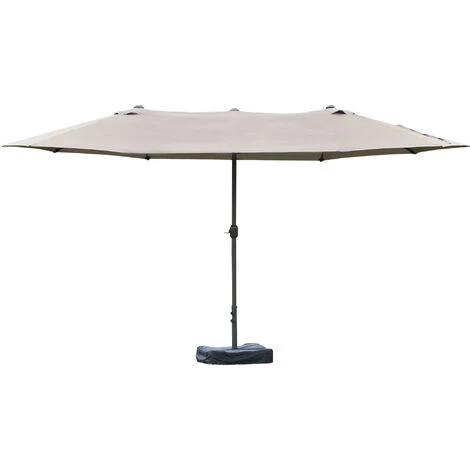 Outsunny Parasol De Jardin XXL Parasol Grande Taille 4,6L X 2,7l X 2,4H Cm Ouverture Fermeture Manivelle Acier Polyester Haute Densité Gris Clair - Gris 3 Outsunny Parasol De Jardin XXL Parasol Grande Taille 4,6L X 2,7l X 2,4H Cm Ouverture Fermeture Manivelle Acier Polyester Haute Densité Gris Clair - Gris