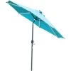 Outsunny Parasol Lumineux Octogonal Inclinable Dim. 2,66L X 2,66l X 2,45H M Parasol LED Solaire Métal Polyester Haute Densité Bleu Turquoise -Outsunny Soldes Magasin 33164209 1