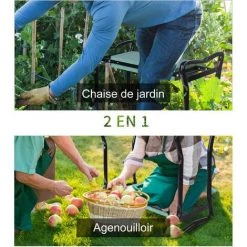 Outsunny Tabouret De Jardin Pliable Agenouilloir De Jardin Siège Jardinage Avec Coussin Acier EVA Noir Vert 10 Outsunny Tabouret De Jardin Pliable Agenouilloir De Jardin Siège Jardinage Avec Coussin Acier EVA Noir Vert -Outsunny Soldes Magasin 35564353 4
