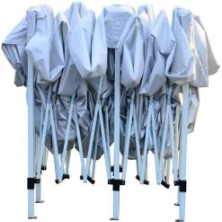 Outsunny Tonnelle Barnum Pliant Style Colonial 5,91L X 2,97l X 2,55H M 6 Moustiquaires + Sac De Transport Blanc Et Noir - Blanc -Outsunny Soldes Magasin 3561840 5