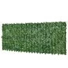 Outsunny Haie Artificielle Brise-vue Décoration Rouleau 3L X 1H M Feuillage Réaliste Anti-UV Vert - Vert