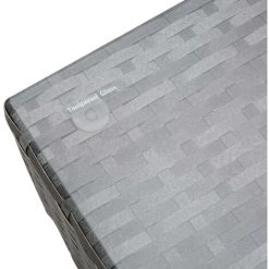 Outsunny Ensemble Salon De Jardin 3 Pièces Canapé D'angle 4 Places, Pouf, Table Basse Plateau Verre Trempé 8 Coussins Bleu Résine Tressée Grise -Outsunny Soldes Magasin 36988639 5