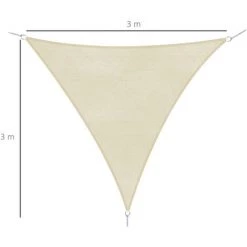 Outsunny Voile D'ombrage Triangulaire Grande Taille 3 X 3 X 3 M Polyéthylène Haute Densité Résistant Aux UV Coloris Crème 9 Outsunny Voile D'ombrage Triangulaire Grande Taille 3 X 3 X 3 M Polyéthylène Haute Densité Résistant Aux UV Coloris Crème -Outsunny Soldes Magasin 3734714 3