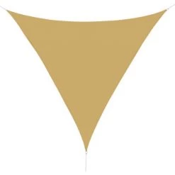 Outsunny Voile D'ombrage Triangulaire Grande Taille 3 X 3 X 3 M Polyester Haute Densité Résistant Aux UV Coloris Sable - Beige