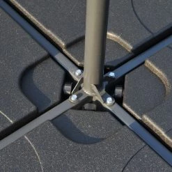 Outsunny Lot De 4 Poids De Lestage Carré Avec Poignée Pour Parasol 50 X 50 X 8 Cm Polyéthylène Haute Densité Noir -Outsunny Soldes Magasin 3734741 4