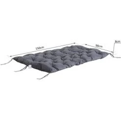 Outsunny Coussin Matelas Assise Dossier Pour Banc De Jardin Balancelle Canapé 3 Places Grand Confort 150 X 98 X 8 Cm Gris - Gris 9 Outsunny Coussin Matelas Assise Dossier Pour Banc De Jardin Balancelle Canapé 3 Places Grand Confort 150 X 98 X 8 Cm Gris - Gris -Outsunny Soldes Magasin 3789440 3