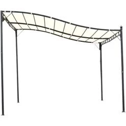Outsunny Pergola Tonnelle De Jardin Auvent 2,97 X 2,97 M Adossable Métal Noir Polyester Anti-UV Beige 10 Outsunny Pergola Tonnelle De Jardin Auvent 2,97 X 2,97 M Adossable Métal Noir Polyester Anti-UV Beige -Outsunny Soldes Magasin 4125996 4