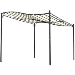 Outsunny Pergola Tonnelle De Jardin Auvent 2,97 X 2,97 M Adossable Métal Noir Polyester Anti-UV Beige 11 Outsunny Pergola Tonnelle De Jardin Auvent 2,97 X 2,97 M Adossable Métal Noir Polyester Anti-UV Beige -Outsunny Soldes Magasin 4125996 5