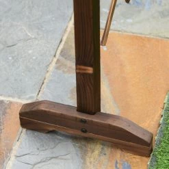 Outsunny Barrière Extensible Rétractable Barrière De Sécurité Dim. 225L X 30l X 106H Cm Bois Sapin Traité Carbonisation - Marron 10 Outsunny Barrière Extensible Rétractable Barrière De Sécurité Dim. 225L X 30l X 106H Cm Bois Sapin Traité Carbonisation - Marron -Outsunny Soldes Magasin 41318241 5