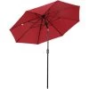 Outsunny Parasol Inclinable Aluminium Fibre De Verre Polyester Diamètre 2,65 M Coloris Rouge -Outsunny Soldes Magasin 4359002 1