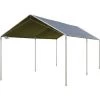 Outsunny Carport Auvent Pour Voiture 5,95L X 2,90l X 2,60H M Acier Galvanisé Robuste PE Haute Densité Gris - Gris -Outsunny Soldes Magasin 45647494 1