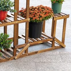 Outsunny Étagère à Fleurs En Bois - Porte Plante Bois 6 Tablettes - Dim. 98L X 28l X 96,5H Cm - Bois De Sapin Traité Carbonisation 11 Outsunny Étagère à Fleurs En Bois - Porte Plante Bois 6 Tablettes - Dim. 98L X 28l X 96,5H Cm - Bois De Sapin Traité Carbonisation -Outsunny Soldes Magasin 47488979 5