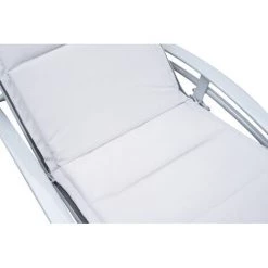 Outsunny Bain De Soleil Transat Design Contemporain Inclinable Multi-positions Avec Matelas Et Tétière Dim. 170L X 64l X 82H Cm Alu Textilène Gris -Outsunny Soldes Magasin 48441236 5