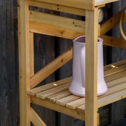 Outsunny Table De Rempotage Jardinage - étagère à Lattes - Plateau Avec Rebords - Bois Sapin Pré-huilé -Outsunny Soldes Magasin 48873255 5