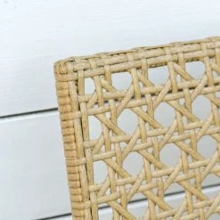 Outsunny Ensemble De Jardin 3 Pièces Style Colonial 2 Fauteuils à Bascule Avec Coussins Assise Gris Table Basse Métal époxy Résine Tressée Beige -Outsunny Soldes Magasin 49183647 5