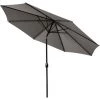 Outsunny Parasol Inclinable Octogonal Ø 3 X 2,45 M Ouverture Fermeture Par Manivelle Métal Polyester Haute Densité Gris Clair -Outsunny Soldes Magasin 49279743 1