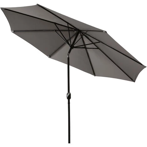 Outsunny Parasol Inclinable Octogonal Ø 3 X 2,45 M Ouverture Fermeture Par Manivelle Métal Polyester Haute Densité Gris Clair 3 Outsunny Parasol Inclinable Octogonal Ø 3 X 2,45 M Ouverture Fermeture Par Manivelle Métal Polyester Haute Densité Gris Clair