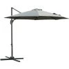 Outsunny Parasol Déporté Octogonal Inclinable Rotatif 360° Manivelle Piètement Acier Mât Alu. Dim. Ø 2,95 X 2,5H M Polyester Haute Densité Gris -Outsunny Soldes Magasin 49542441 1