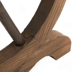 Outsunny Table Basse De Jardin Style Rustique Chic Piètement Roues Charette Bois Sapin Traité Carbonisation -Outsunny Soldes Magasin 49597900 4