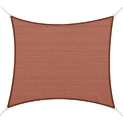 Outsunny Voile D'ombrage Rectangulaire 3 X 4 M Polyéthylène Haute Densité Résistant Aux UV Rouge - Rouge