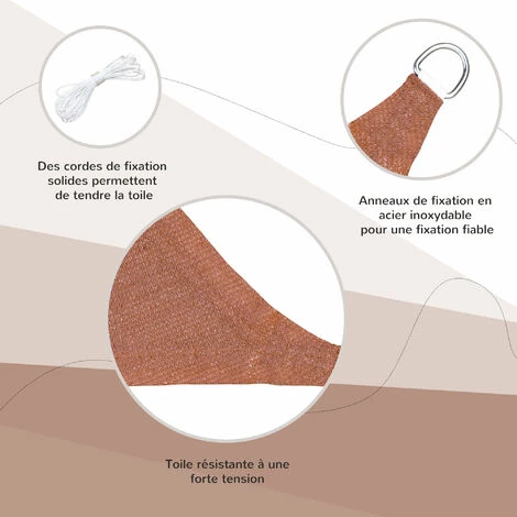 Outsunny Voile D'ombrage Rectangulaire 3 X 4 M Polyéthylène Haute Densité Résistant Aux UV Rouge - Rouge 6 Outsunny Voile D'ombrage Rectangulaire 3 X 4 M Polyéthylène Haute Densité Résistant Aux UV Rouge - Rouge – Image 4