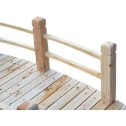 Outsunny Pont De Jardin - Pont De Bassin - Passerelle En Bois Avec Balustrade - Dim. 152,5L X 67l X 48H Cm - Bois De Sapin -Outsunny Soldes Magasin 49904389 5