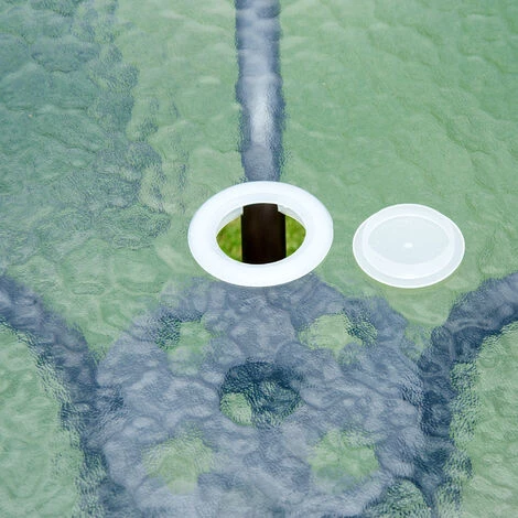 Outsunny Ensemble Salon De Jardin 6 Pcs - Table Ronde + 4 Chaises Pliables + Parasol - Acier époxy Café Textilène Polyester Noir 7 Outsunny Ensemble Salon De Jardin 6 Pcs - Table Ronde + 4 Chaises Pliables + Parasol - Acier époxy Café Textilène Polyester Noir – Image 5