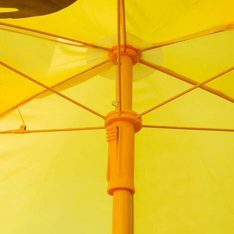 Outsunny Ensemble Salon De Jardin Enfant 4 Pcs Design Tigre - Table Ronde + 2 Chaises Pliables + Parasol - Métal époxy Oxford Jaune 7 Outsunny Ensemble Salon De Jardin Enfant 4 Pcs Design Tigre - Table Ronde + 2 Chaises Pliables + Parasol - Métal époxy Oxford Jaune – Image 5