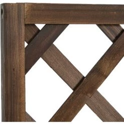 Outsunny Jardinière Avec Treillis - Bac à Fleurs - Jardinière Sur Pied - Dim. 72,5L X 31,5l X 149,5H Cm Inserts D'irrigation Inclus Bois Sapin Traité Carbonisation - Brun 10 Outsunny Jardinière Avec Treillis - Bac à Fleurs - Jardinière Sur Pied - Dim. 72,5L X 31,5l X 149,5H Cm Inserts D'irrigation Inclus Bois Sapin Traité Carbonisation - Brun -Outsunny Soldes Magasin 50909084 4