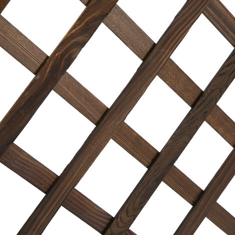 Outsunny Jardinière Avec Treillis - Bac à Fleurs - Jardinière Sur Pied - Dim. 72,5L X 31,5l X 149,5H Cm Inserts D'irrigation Inclus Bois Sapin Traité Carbonisation - Brun 7 Outsunny Jardinière Avec Treillis - Bac à Fleurs - Jardinière Sur Pied - Dim. 72,5L X 31,5l X 149,5H Cm Inserts D'irrigation Inclus Bois Sapin Traité Carbonisation - Brun – Image 5