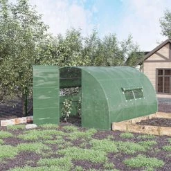 Outsunny Serre De Jardin Tunnel 11 M² Acier Galvanisé Renforcé Diamètre 2,4 Cm + PE Haute Densité Fenêtres Porte Vert 10 Outsunny Serre De Jardin Tunnel 11 M² Acier Galvanisé Renforcé Diamètre 2,4 Cm + PE Haute Densité Fenêtres Porte Vert -Outsunny Soldes Magasin 50909086 4