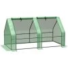 Outsunny Mini Serre De Jardin Serre à Tomates Dim. 180L X 90l X 90H Cm Acier PE Haute Densité 140 G/m² Anti-UV 2 Fenêtres Zippées Enroulables Vert - Vert -Outsunny Soldes Magasin 50909090 1