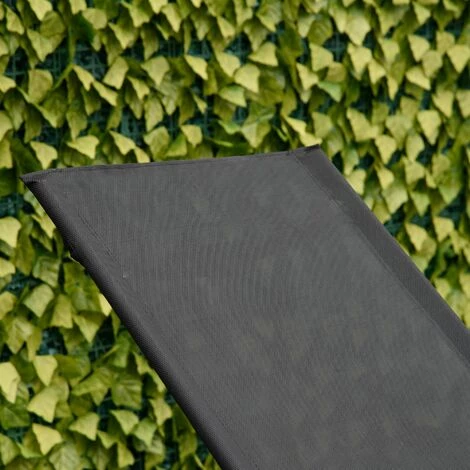 Outsunny Chaise Longue Transat Design - Assise, Dossier Ergonomique, Accoudoirs - Métal époxy Textilène Noir 6 Outsunny Chaise Longue Transat Design - Assise, Dossier Ergonomique, Accoudoirs - Métal époxy Textilène Noir – Image 4